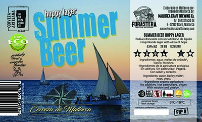 Bottle of Summer Beer Hoppy Lager by FORASTERA Craft Beer