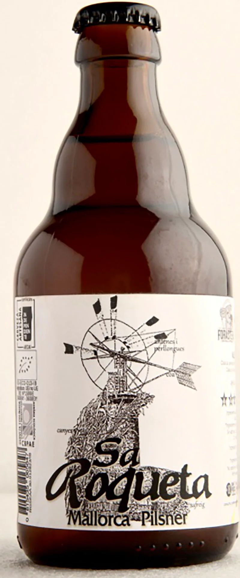 Sa Roqueta Pilsner de FORASTERA, cerveza pilsner artesanal elaborada en Mallorca